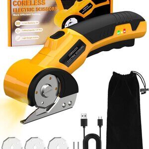 Electric Scissors Cardboard Cutter w/ LED Light 4V Cordless Electric NEW